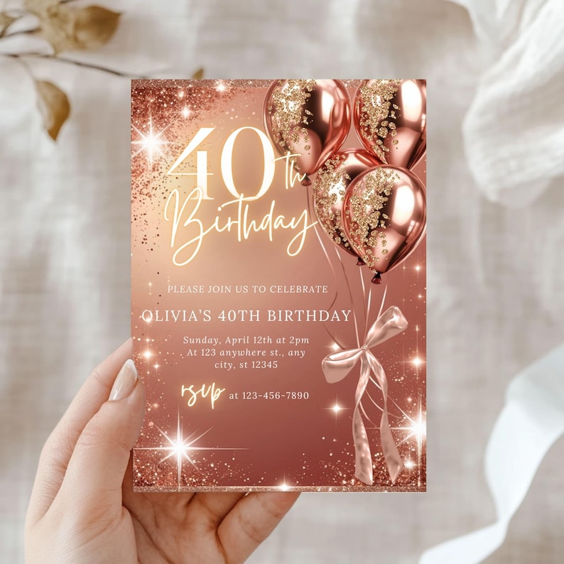 Forty Birthday Invitation