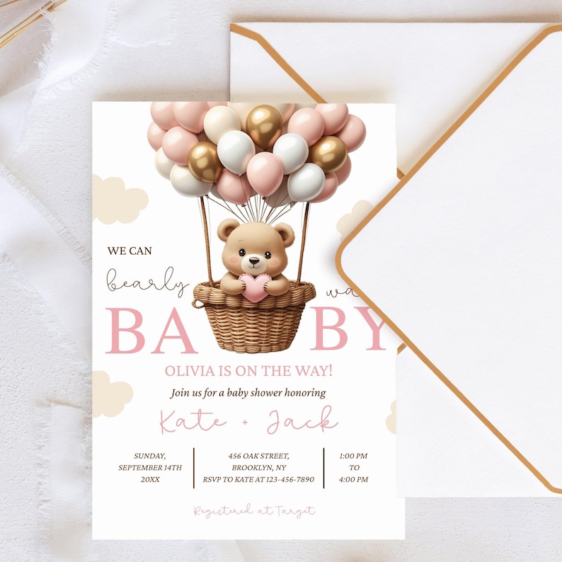 Electronic Bear Baby Shower Invite