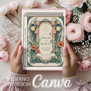 Book Wedding Invitation Template