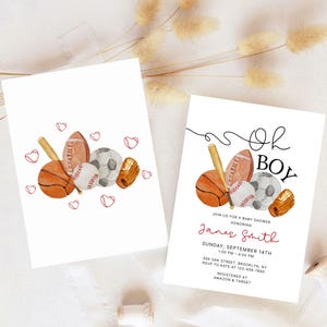 Sports Baby Shower Invite