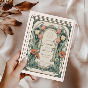 Book Wedding Invitation Template