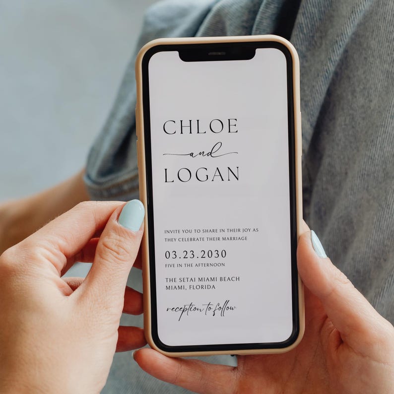 Modern Electronic Wedding Invitation