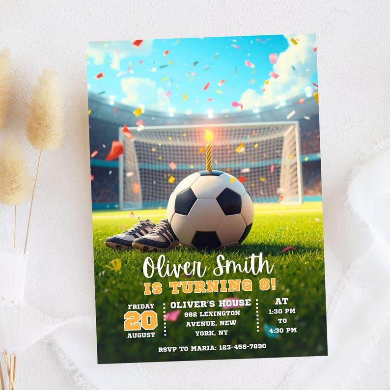 Soccer Birthday Invitation