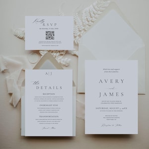Elegant Wedding Invitation Template Set