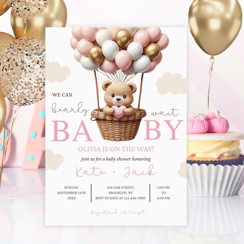 Electronic Bear Baby Shower Invite