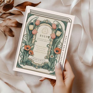 Book Wedding Invitation Template