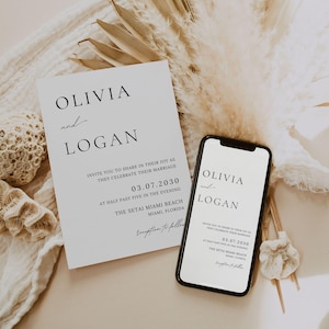 Minimalist Electronic Wedding Invitation