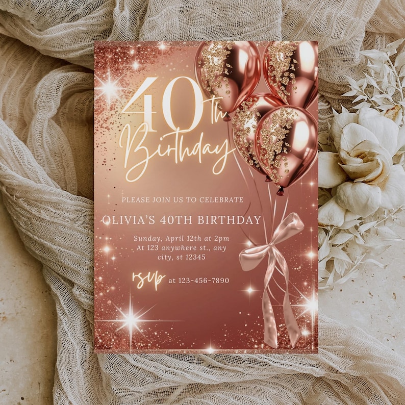 Forty Birthday Invitation