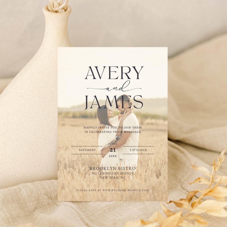 Minimalist Wedding Invitation Template