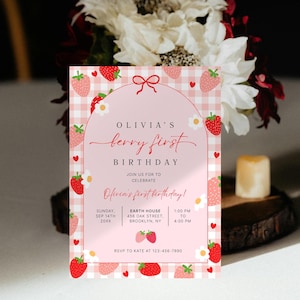 Berry First Birthday Invitation