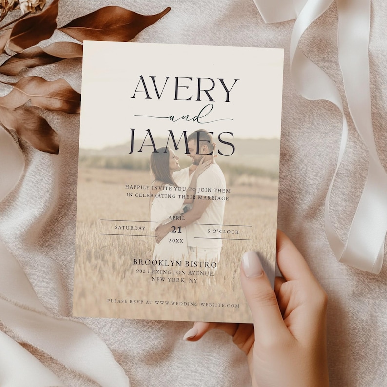 Minimalist Wedding Invitation Template