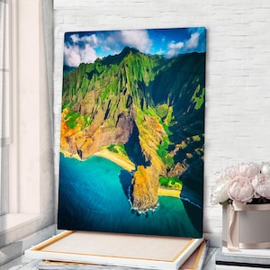 Na Pali Coast Kauai Hawaii Canvas Art Hawaii Wall Art Hawaii Print Hawaii Poster Mountains Wall Art Hawaii Landscape Print Hawaii Beach