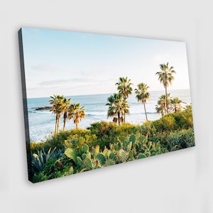 Heisler Park Laguna Beach Orange County California Canvas Art Ocean Wall Art California Canvas Wall Art Palm Tree Print Palm Wall Art