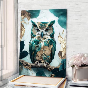 Owl Canvas Wall Art Owl Wall Art Owl Print Owl Wall Decor Owl Poster Owl Volumetric Print Owl Painting Owl Artwork