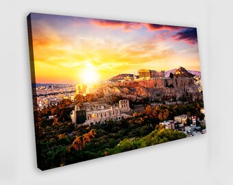 Acropolis Parthenon Canvas Print, Ancient Greece Wall Art