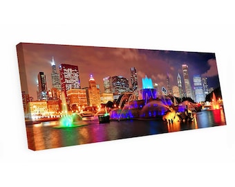 Chicago Skyline Canvas Print: Panoramic Wall Art