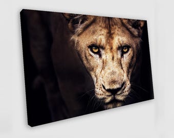 Löwin Leinwand Wand Kunst Löwin Wand Kunst Löwin Gemälde Löwin Poster Löwin Kunstwerk Tier Wand Kunst Löwin Wand Dekor