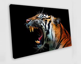 Tiger Canvas Art Tiger Wall Art Wild Animal Print Tiger Print Tiger Poster Tiger Painting Animal Wall Art Animal Print Tiger Artwork