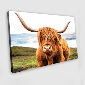 Highland Cow Painting Highland Cow Wall Art Highland Cow Print Highland Cow Poster Highland Cow Poster Animal Wall Art