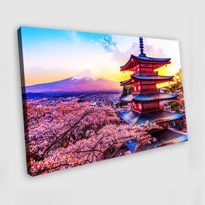 Japan Mountain Fuji Canvas Wall Art Japan Wall Art Japan Painting Mountain Fuji Wall Art Japan Landscape Canvas Art Mountain Fuji Photo