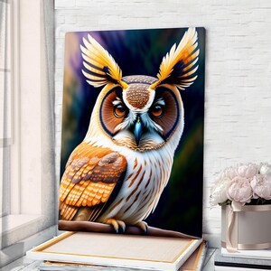 Owl Canvas Wall Art Owl Wall Art Owl Print Owl Wall Decor Owl Poster Owl Volumetric Print Owl Painting Owl Artwork