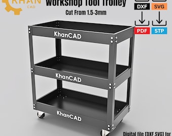 Khancad Workshop Tool Trolley DXF File for Laser Cutting | CNC