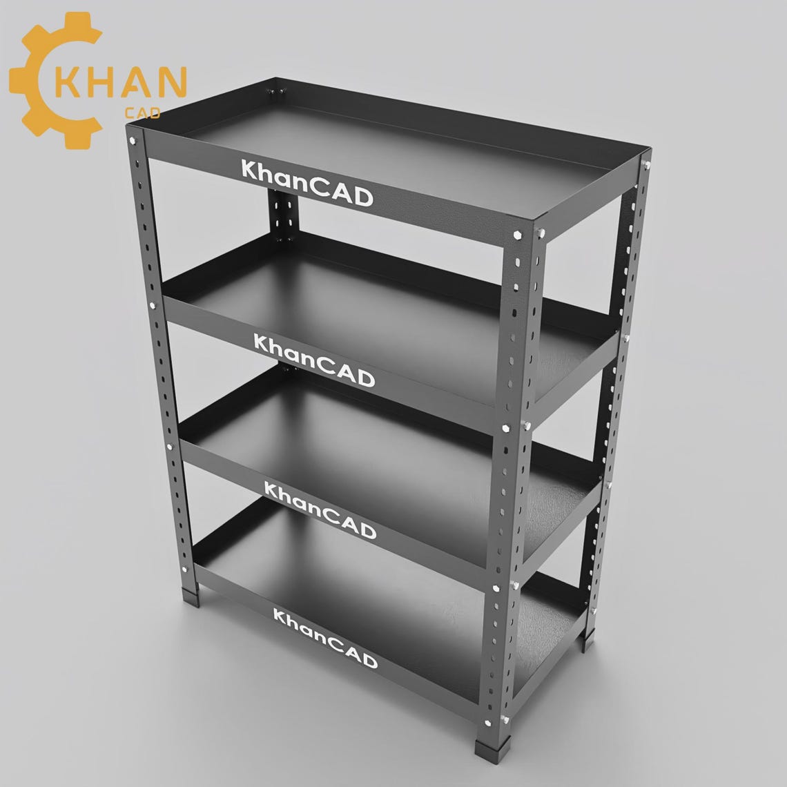 Khancad DIY Metal Shelf Rack | Strong Metal Storage Rack | Workshop and ...