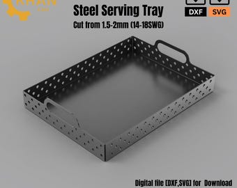 Metal Serving Tray DXF SVG Files for CNC Laser Plasma Cutting (Digital Download)
