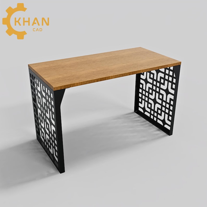 Geometric Laser Cut Desk Panel | CNC Furniture Support (digital ...