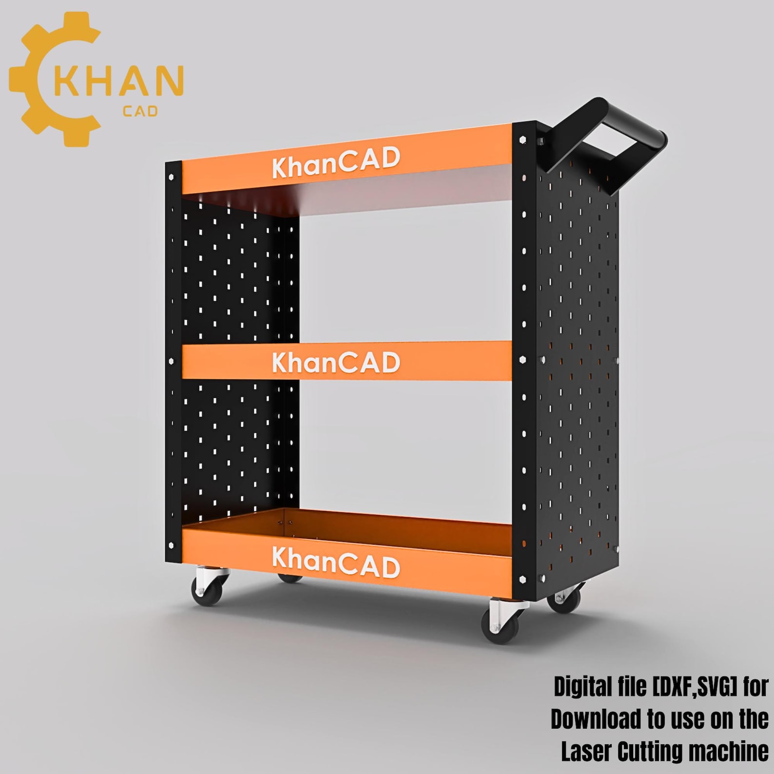 Trolleys Dxf File Khancad Workshop Tool Trolley DXF File | Laser Cut Cart Svg | CNC Metal ...
