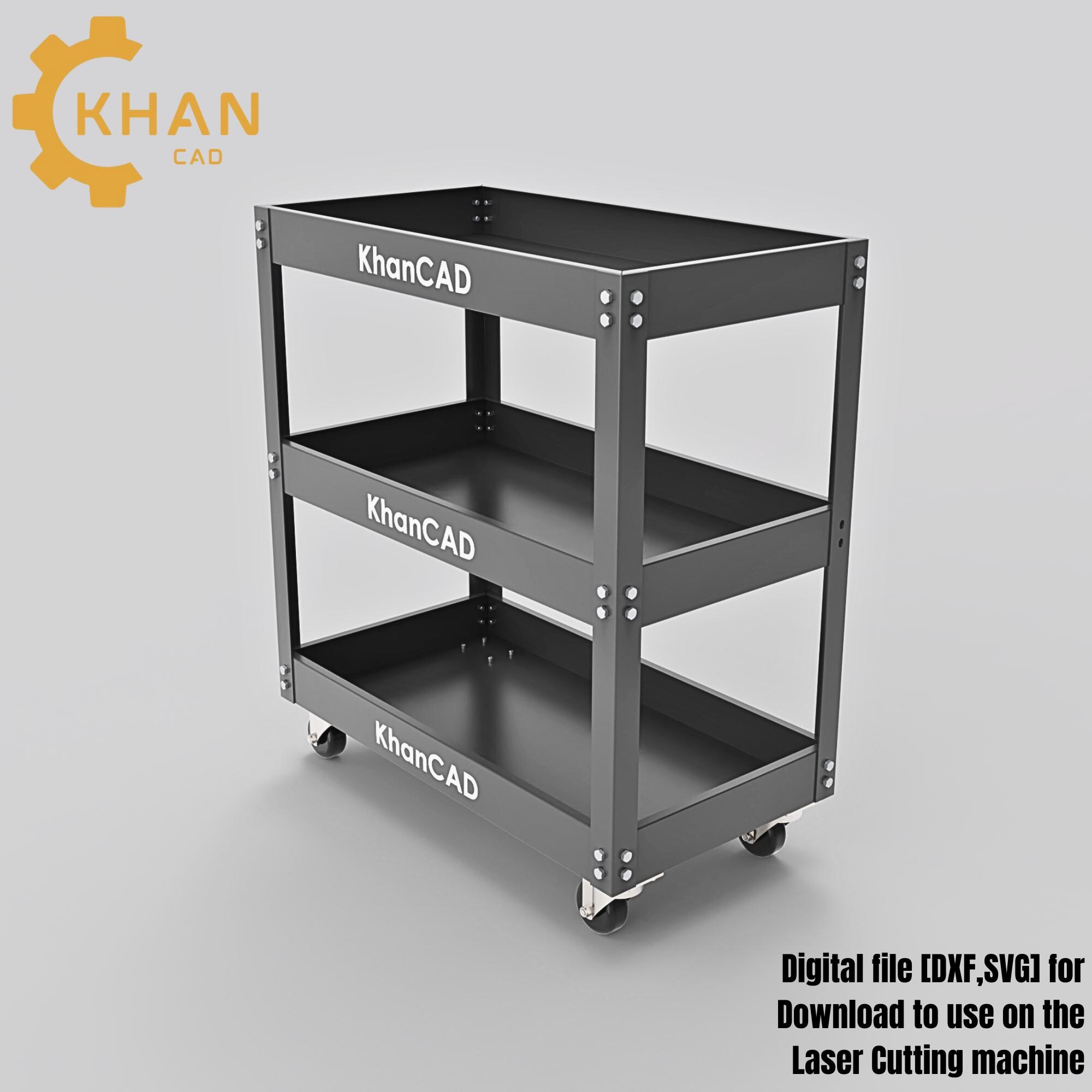 Khancad Workshop Tool Trolley DXF File for Laser Cutting | CNC