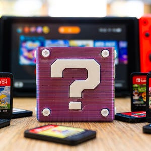 Nintendo Switch 2 Spiele Box | Aufbewahrungsbox für Spielkarten | Spielebox & Geschenk für Gamer | Fragezeichen Box Design | 3D Druck