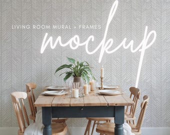 Rustic Farmhouse Mural and Frame Photography MOCKUPS - Professional Product Templates Photoshoot