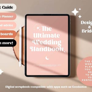 Boho digital ultimate wedding planner, ipad wedding planner, wedding goodnotes, wedding to do list, wedding checklist, wedding budget