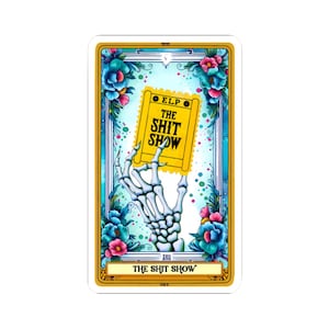 Sticker gothique pour quelqu'un qui n'arrive pas à obtenir la bonne carte de tarot Sticker drôle effrayant, effrayant, vie chaotique, vinyle foncé Humour adulte Esthétique d'Halloween
