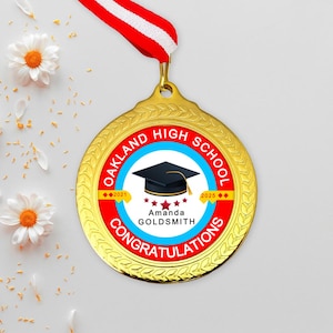 Personalized Graduation Medal: Custom School Competition Prize
