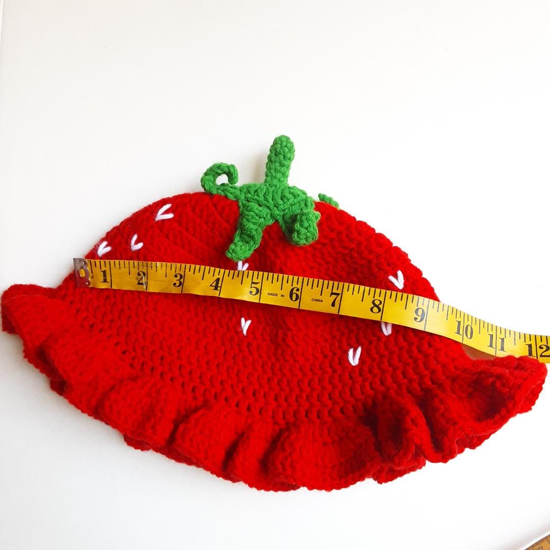 Adorable Crochet Bucket Hat  Mothman  Perfect Gifts for Fans! Crochet Bucket Hat: Mothman, Soot Sprite, & Strawberry  main image 2