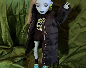 OOAK Frankenstein Art Doll Custom G3 Monster High Repaint CharlieBDollies