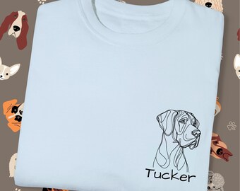Custom Great Dane T-Shirt with Pet Breed and Name: Personalized Dog Lover Gift Tee