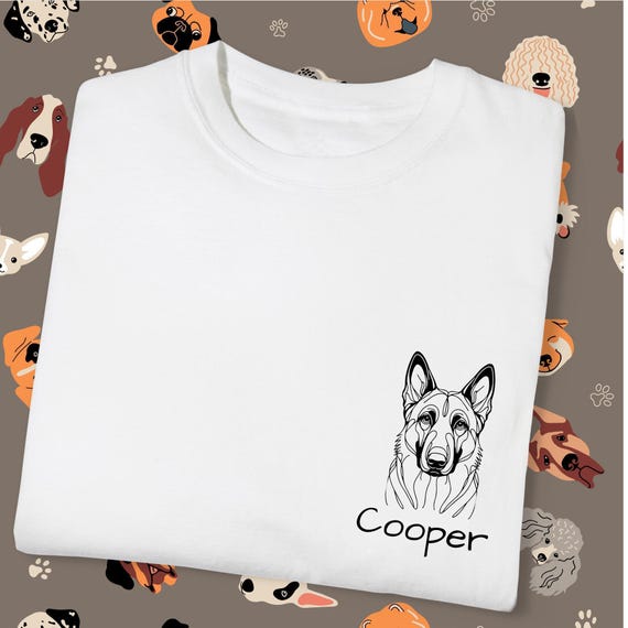 Custom Belgian Malinois T-shirt With Pet Breed and Name