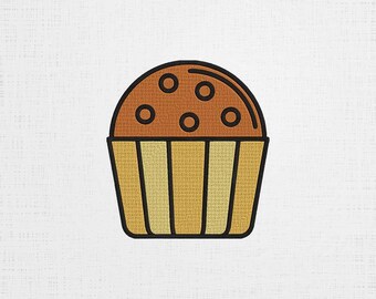 Cupcake Embroidery Design | Food Embroidery (Digital Download)