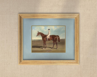 Horse Portrait - Pasture & Prestige, FRAMED - Wall decor, Horse art, Equestrian art, home decor, English interior design, vintage decor