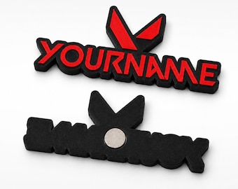 Custom Tactical Gamer Name Fridge Magnet – Personalized FPS Style Magnet, 3D Printed Gamer Decor