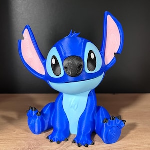 Figura Stitch 3D Impresa | Muñeco Azul Articulado Inspirado en Disney | Decoración Infantil | Regalo Fan Lilo y Stitch