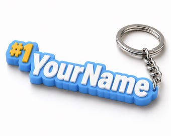Custom FN Battle Royale Name Keychain – Personalized Gamer Tag, 3D Printed Backpack Charm, Kids Gift, Party Favor