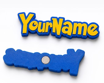 Personalized Anime Gamer Name Fridge Magnet – Custom 3D Printed Kids Name Magnet, Colorful Gift