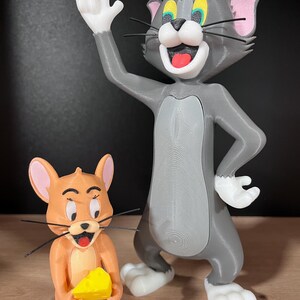 Tom und Jerry 3D gedruckte Figuren - PLA Cartoon Decor, handgemachtes Geschenk, Sammlerset