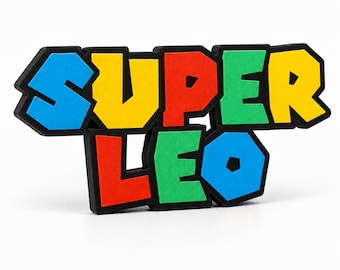 Custom Super Mario Inspired Name Sign – Personalized Gamer Plaque, Bedroom Door Decor, Nintendo Fans Gift