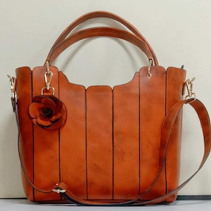 Bolsos de mano de cuero hechos a mano para mujer, bolsos de trabajo, bolso de mano para computadora portátil, bolso de hombro grande de cuero, bolso de mano marrón, bolso de viaje personalizado, regalos para ella
