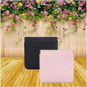 Bolsa pequena de maquiagem, mini bolsa de cosméticos, bolsa à prova d'água para mulheres, bolsa xadrez 2 peças